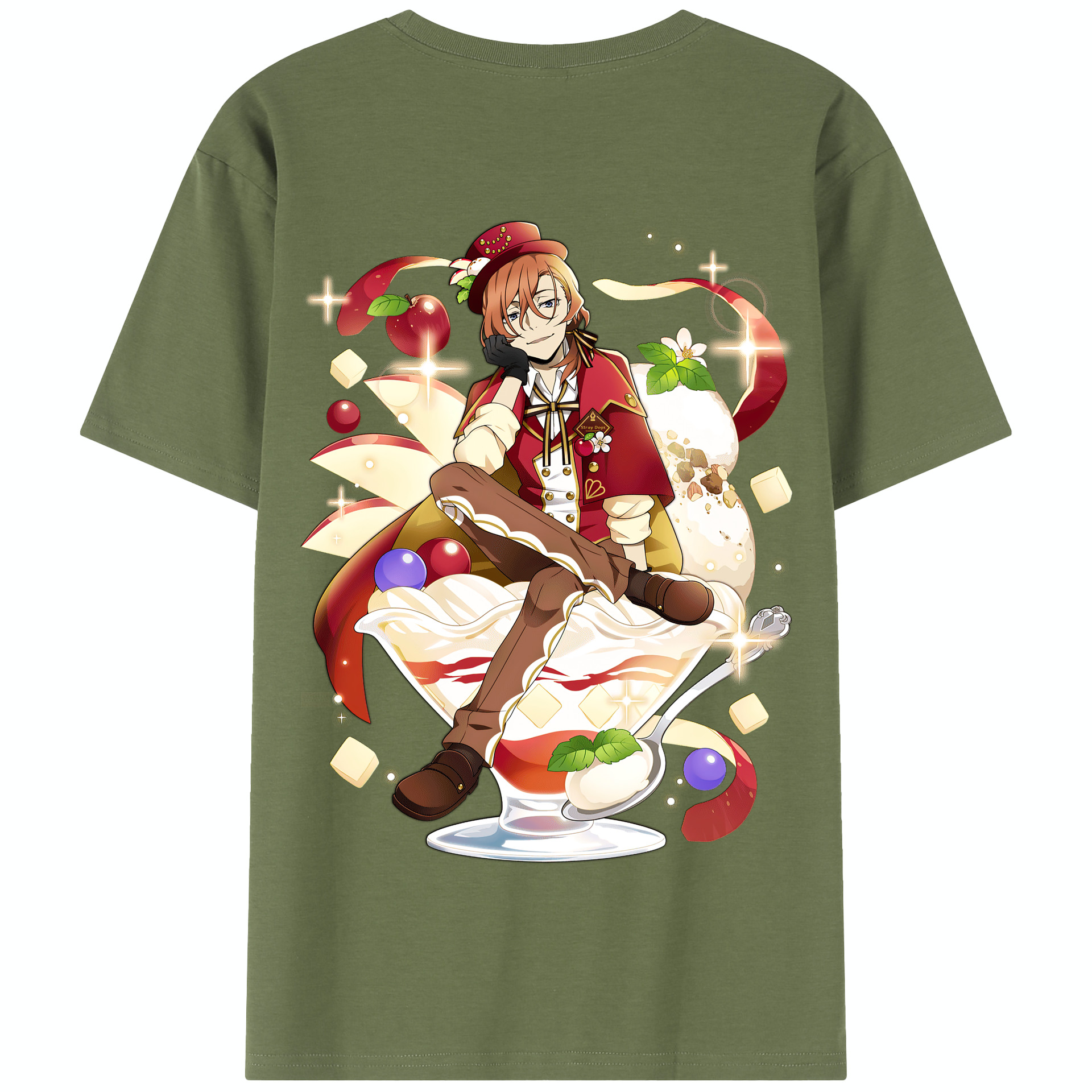 （画像用） 文豪ストレイドッグス Bungo Stray Dogs 綿100％半袖Tシャツ（背面プリント）
